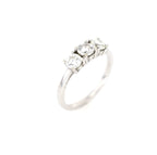Cashé Tri Stone Ring 18kt WG 0.88cttw SI-GH RN000455C