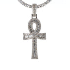 Ankh Cross W/Diamond 10kt WG 6.9gr 1.75cttw Si-I GHI PN000946