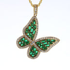 Green Butterfly Pendant 10kt YG 4.5gr PN00124