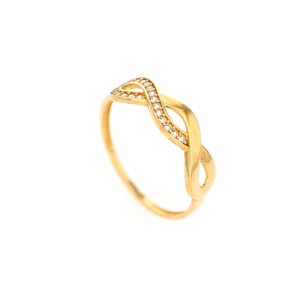 Bow Ring 10kt YG CZ 0.9gr RN00124
