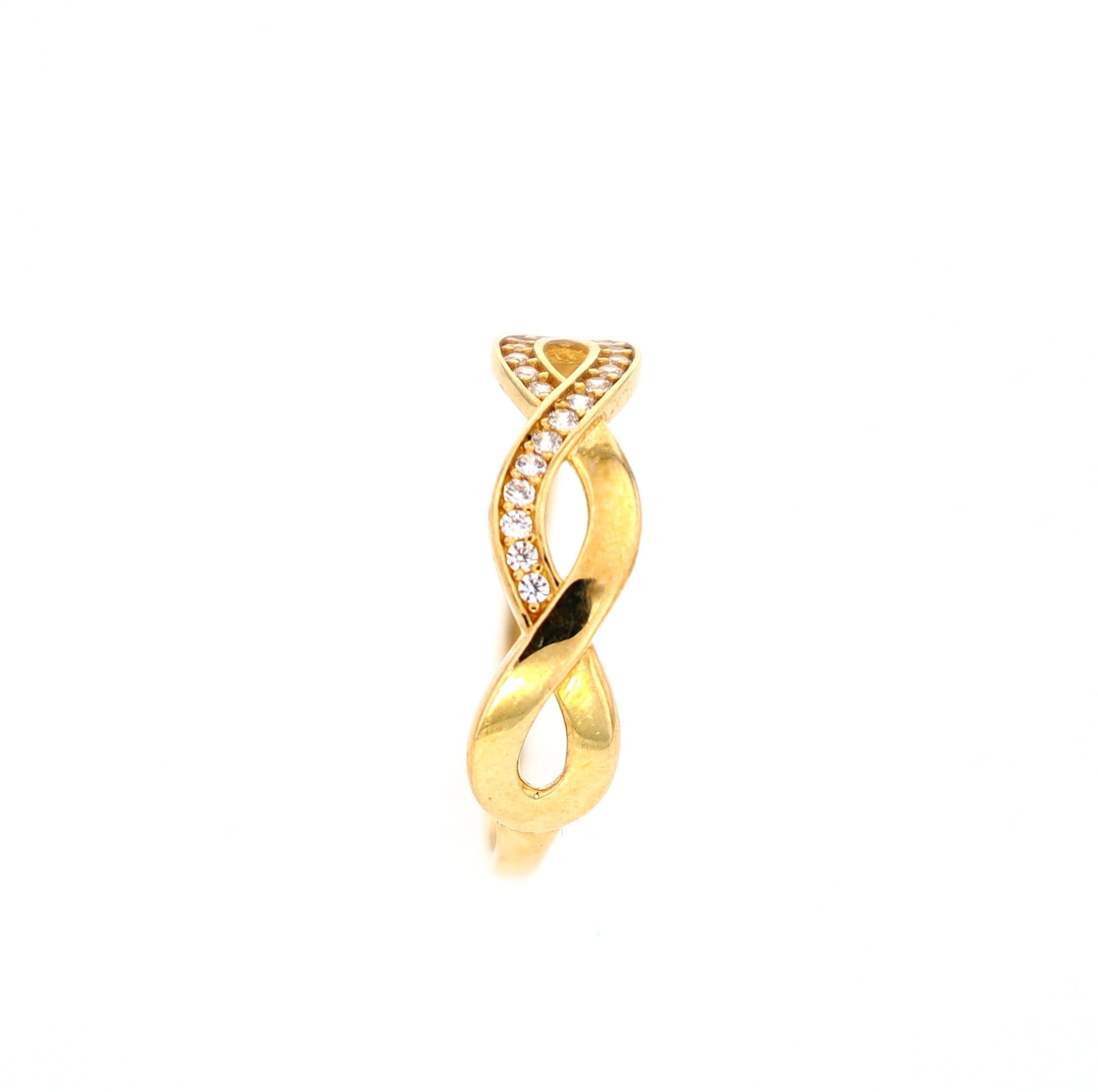 Bow Ring 10kt YG CZ 0.9gr RN00124