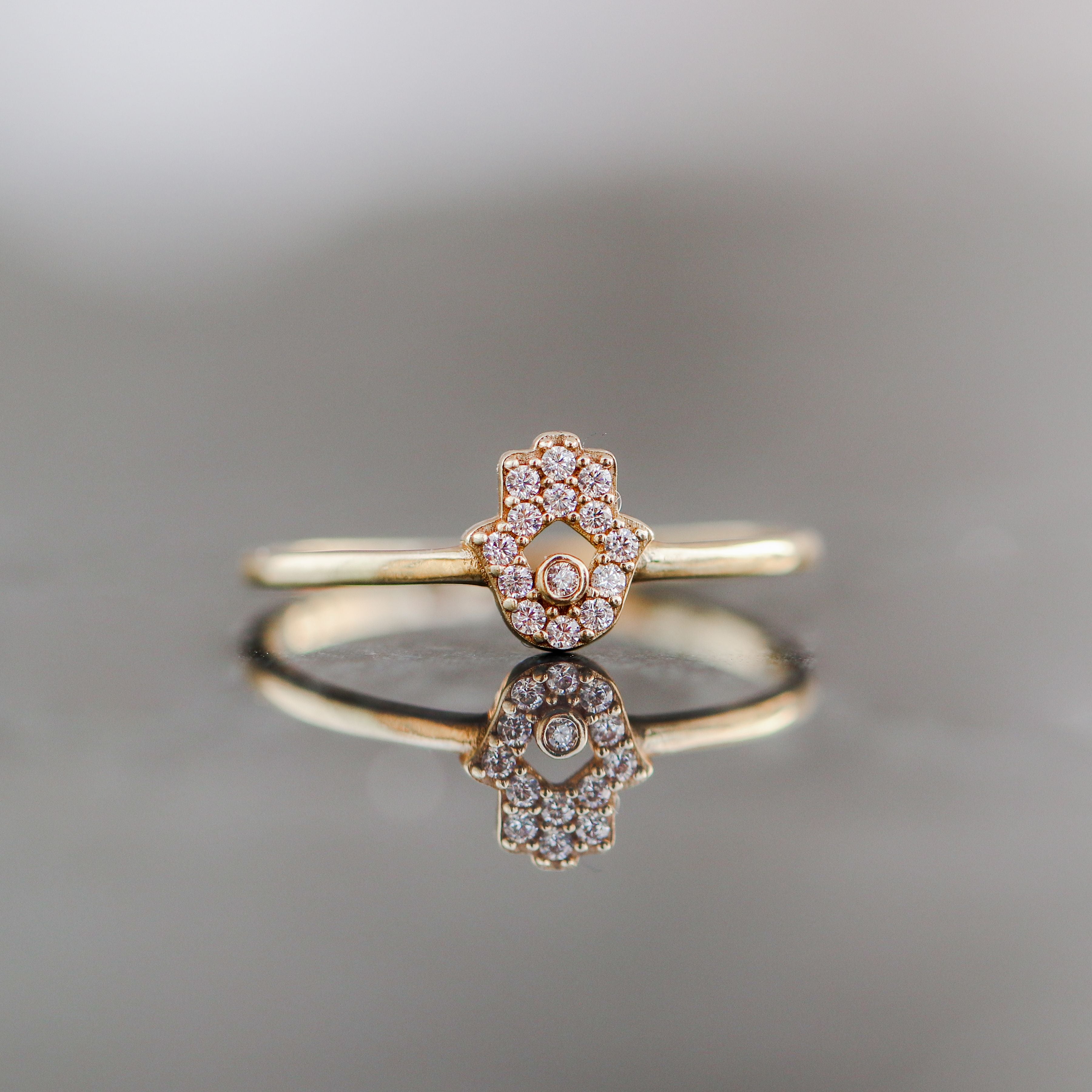 Hamsa Ring 10kt YG 0.8gr RN00128