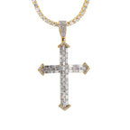 Baguette Diamond Cross Pendant 14kt YG 4.7gr 1.79cttw SI-GHI PN000955