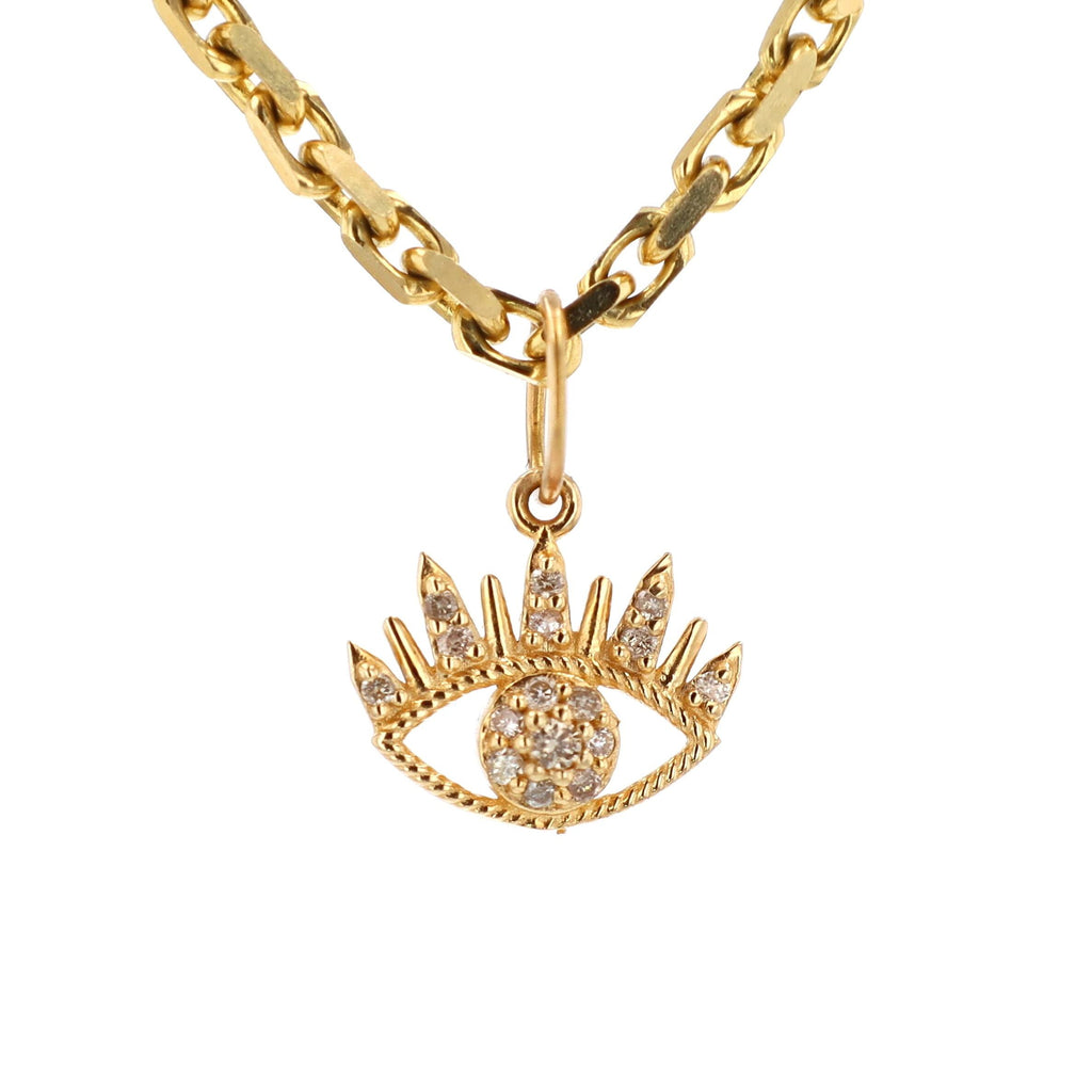 Diamond Eye Pendant 14kt YG 0.9gr 0.155cttw PN00136
