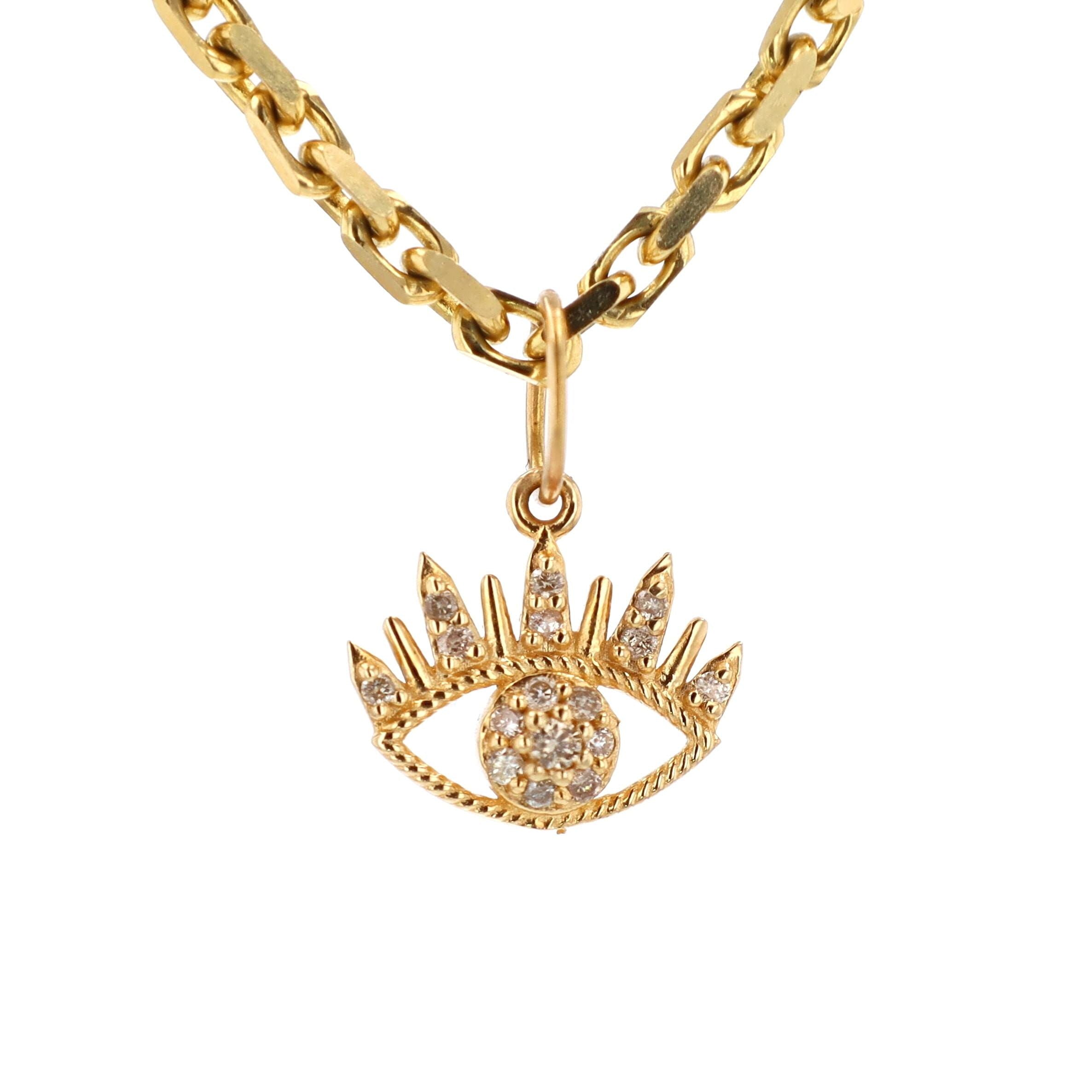 Diamond Eye Pendant 14kt YG 0.9gr 0.155cttw PN00136