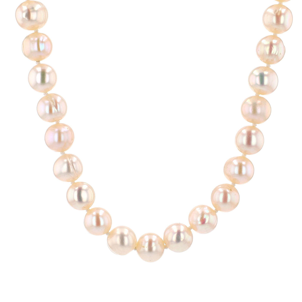 Cultured White Pearls 14kt YG Lock 7-8mm 18" NE00119