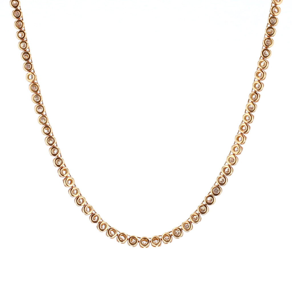 Diamond Row Necklace 18kt RG 9.8gr1.57cttw SI-GHI 29'' PN000659