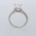 Cashé Emerald Diamond Ring VVS F 2.02ctc LAB 18kt WG 14 RD 0.24ctw Size4 RN00182