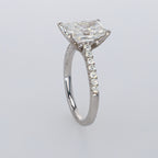 Cashé Emerald Diamond Ring VVS F 2.02ctc LAB 18kt WG 14 RD 0.24ctw Size4 RN00182