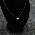 Baguette Cluster Necklace 14kt WG 2.62gr 0.12cttw SI-GHI PN0001046