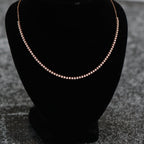 Diamond Row Necklace 18kt RG 9.8gr1.57cttw SI-GHI 29'' PN000659
