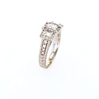 Emerald Cut Diamond Engagement Ring 18kt WG 7.4gr 1.23 cttw Lab/Nat VVS-1 F-G-H RN00189C