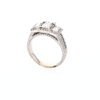 Emerald Cut Diamond Engagement Ring 18kt WG 7.4gr 1.23 cttw Lab/Nat VVS-1 F-G-H RN00189C