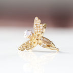 Angel Ring 10kt YG 3.4gr CZ RN00199