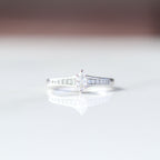 Marquis Diamond Ring Cashé 14kt WG size 7 LAB VVS2 0.22ct RN00211