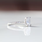 Engagement Ring Oval Center Diamond LAB 2.00ct VVS E 3EX 18KT WG 4.05GR NATURAL 0.75CTTW MELEE SI/VS/FG RN00146
