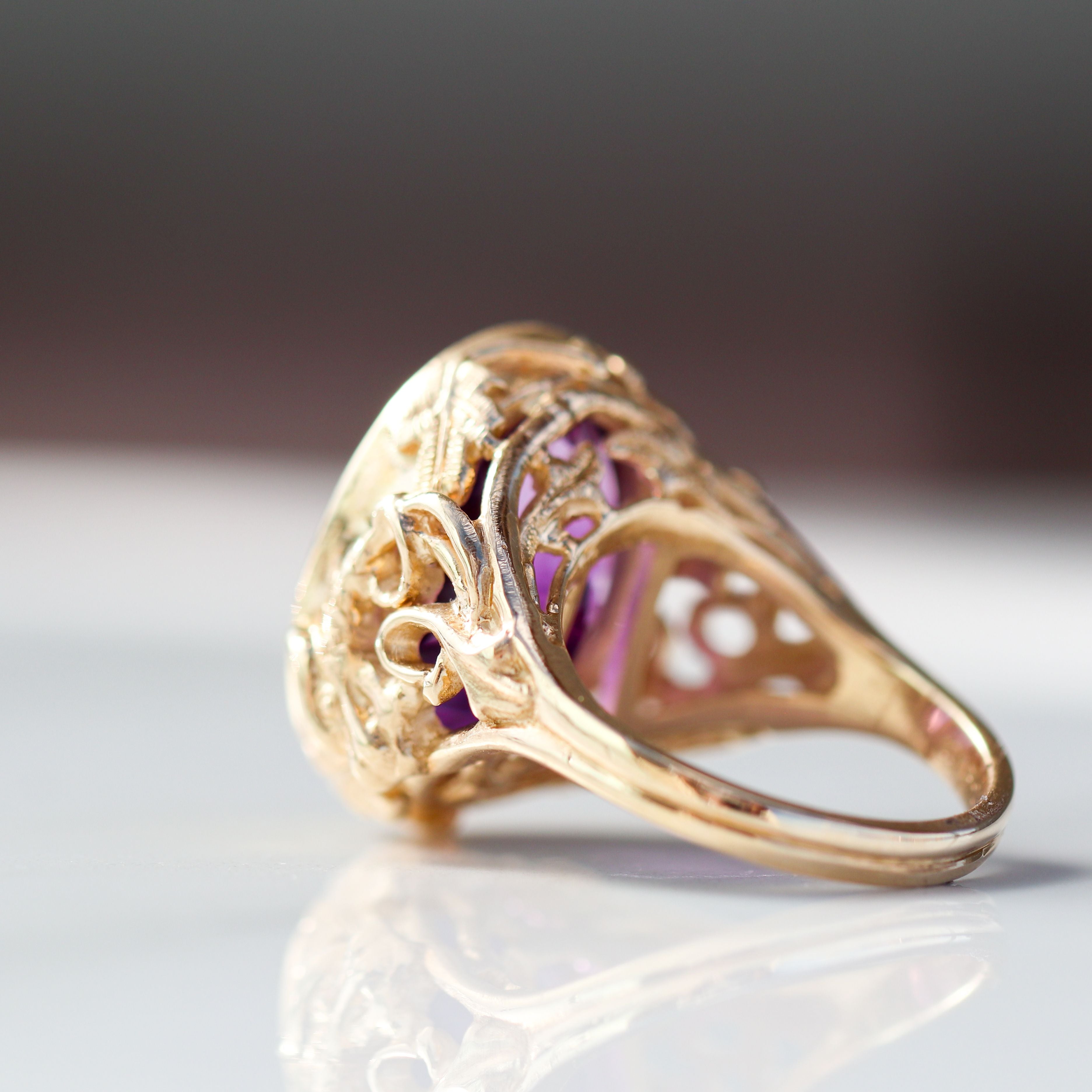 Amethyst Ring 10kt YG 14.8gr RN00196C