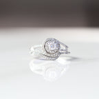 Wedding Ring & Band 2 Piece Set 14kt WG 3.29gr 0.40cttw Natural SI-I GHI Size 5 RN00202