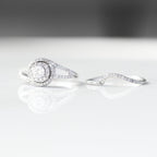 Wedding Ring & Band 2 Piece Set 14kt WG 3.29gr 0.40cttw Natural SI-I GHI Size 5 RN00202