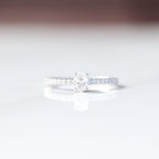 Oval Engagement Ring 14kt WG size 7 LAB VVS2 0.47CTTW RN00213