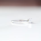 Oval Engagement Ring 14kt WG size 7 LAB VVS2 0.47CTTW RN00213