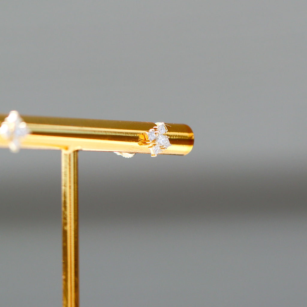 Snowflake Diamond Earrings 14kt YG 1gr 0.30cttw Natural ER00201