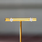 Square Cluster Diamond Earrings 14kt YG 1gr 0.64cttw Natural ER00199
