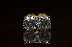 Martini Diamond Studs 14kt YG 1.55gr 2.10cttw LAB VVS D-E Color ER00204